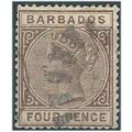 Barbados 1885 SG98 4d Pale Brown Good/Fine Used...