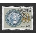 COLOMBIA 1973 2p BANKNOTE EMBLEM SG 1342 FINE USED