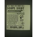 1939 Mossberg Model 5M4 Scope Ad - Just what you want in a scope sight