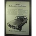 1970 Peugeot 504 Car Ad - Bones, Backs and Bottoms