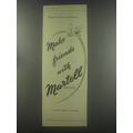 1954 Martell Cognac Ad - When the meal's an occasion.. Make friends with Martell
