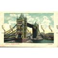 London, Tower Bridge, Postcard, 1910s