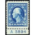 378, Mint XF NH 5¢ JUMBO With PL# - PFC Certifi...