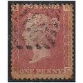 1858 SG43 1d Red Plate 83 Good/Fine Used Check ...