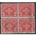 1930 Michel P53 - #3 fine used (o) - block of 4