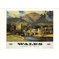 Postcard British Railways Poster Art Wales Snow...