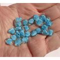 24 Vintage Blue Givre Twist Glass Beads Oblong ...