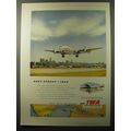 1953 TWA Airlines Ad - Easy street - 1953
