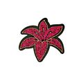 Iron On Sequin Lilly Motif Pink & Gold 6 cm X 6...