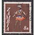 Zambia 1968 QE2 8n Dancer used SG 133 ( M1203 )