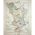 Derbyshire, England, Map, Book Illustration, 1895