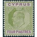 Cyprus 1905 4pi olive-green & purple SG66 unused