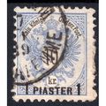 1888 AUSTRO-HUNGARY Sg24 1pi on 10k BLUE VERY FINE USED (B37)