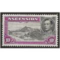 Ascension 1944 SG47a 10/- Black & Bright Purple...