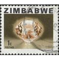 ZIMBABWE, MINERAL, Morganite, gold 1980, 1c, #2