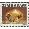 ZIMBABWE, MINERAL, Citrine, gold 1980, 5c, #2