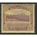 Dominica 1920 3d Purple/ Yellow, on yellow pape...