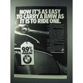 1986 BMW Motorcycles Ad - It's As Easy To Carry As Ride