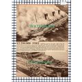 (7747) L'Atlantique Ship Fire Cherbourg Harbour...