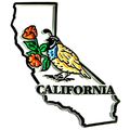 California State Outline with Valley Quail and ...