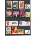 FLOWERS Fine used lot of 35 stamps all postal u...