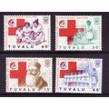 TUVALU 1988 RED CROSS SG 518/521 SET 4 VALS U/M...