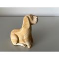 HAND CARVED STONE DOG FIGURE