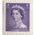 Canada 1953 Queen Elizabeth II 4c Violet Mint M...