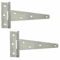 2 x Large Galvanised 12"/300mm Long Tee Hinges ...