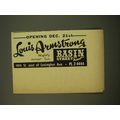 1961 Basin Street East Advertisement - Opening Dec. 21st Louis Armstrong