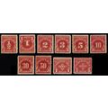 J69-78, Mint F-VF NH Set of 9 Postage Due Stamp...