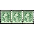 452, Mint NH VF 1¢ Coil Strip of Three - Rich C...
