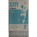 1967 programme Manchester City v. Burnley 25/11