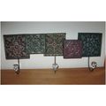 Decorative Painted & Embossed Metal Clothes Hoo...