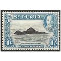 St Lucia 1935 SG121 1/- Black & Blue Mounted Mi...