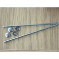 2 x 3mm steel axles 100mm length with 4 hub caps