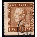 Sverige Sweden 1936 King Gustaf V 15ore Used St...