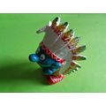 Indian Chief smurf with coloured feathers