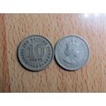 Borneo 1953 10 Cents Coin