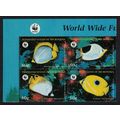 Micronesia WWF Butterflyfishes 4v Block of 4 WW...