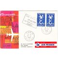 AIR MAIL etiquette on 1st Flight cover - Air Fr...