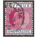 Cyprus 1904 SG64 1pi Carmine & Blue Fine Used ....