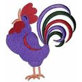 Retro Rooster Embroidered Iron on/Sew patch [5....
