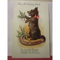 MY BIRTHDAY WISH, used vintage postcard Nationa...