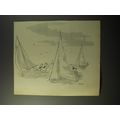 1953 Cartoon by Bernard Wiseman - Sail Boats