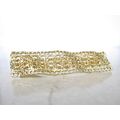 3 inch gold wavy mesh alligator hair clip barrette