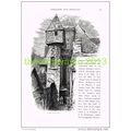 A BACK YARD AT VITRE, FRANCE, Book Illustration...