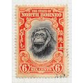NORTH BORNEO 1931 6c ORANG UTANG 50TH ANNIVERSA...
