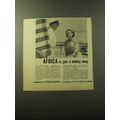 1960 Cunard Union-Castle Cruise Ad - Africa is just a holiday away