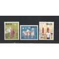 Malta.1981 Christmas set of 3.Mounted Mint.May25